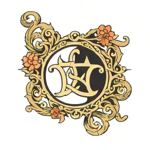 alpha omega symbol tattoo design idea