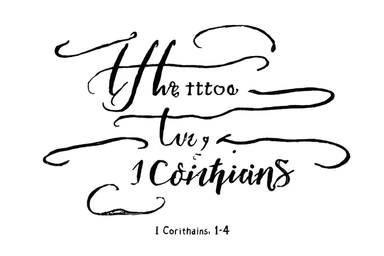 1 Corinthians 16:14 tattoo design idea