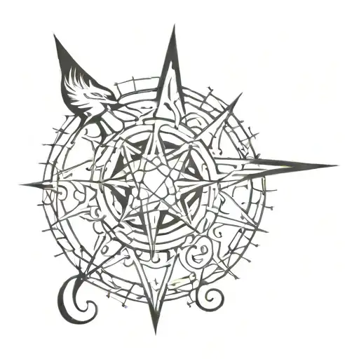 spooky mystical witchy tattoo tattoo design idea