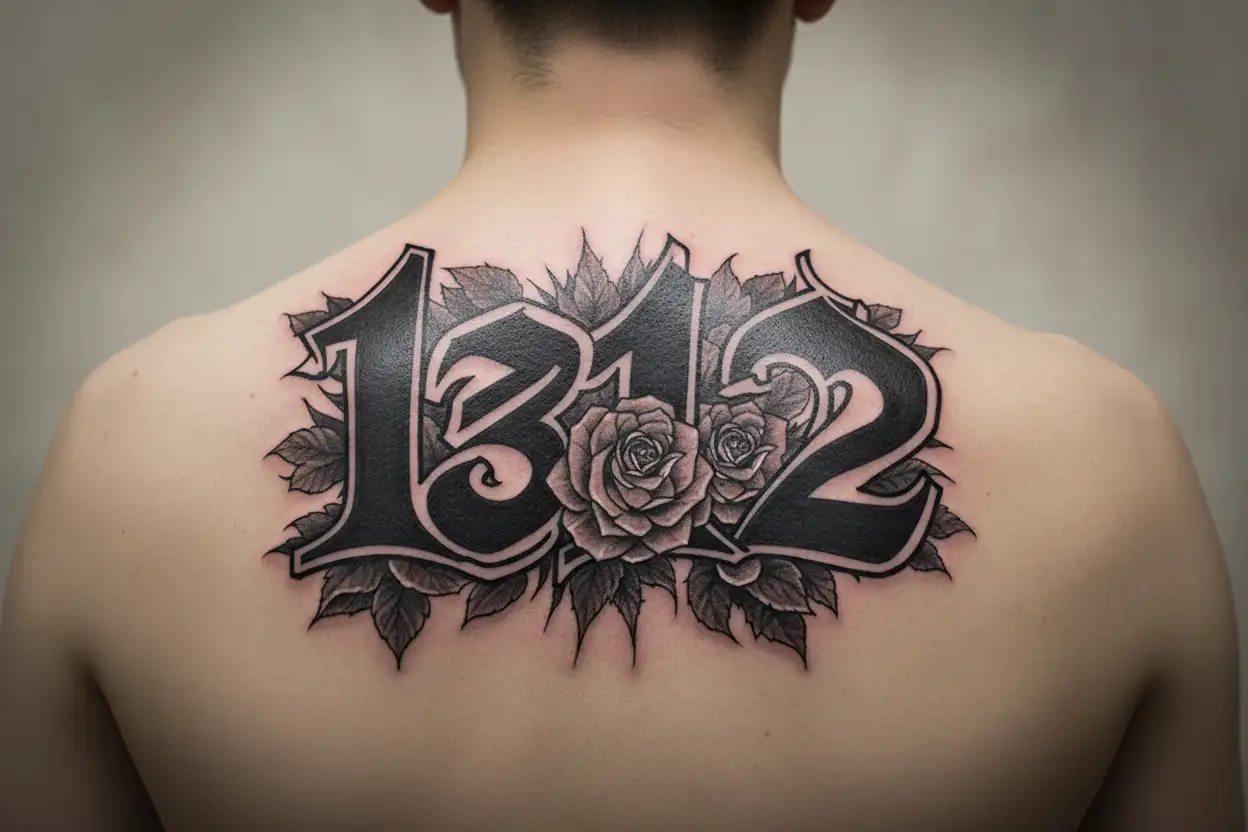 1312 written tattoo design idea