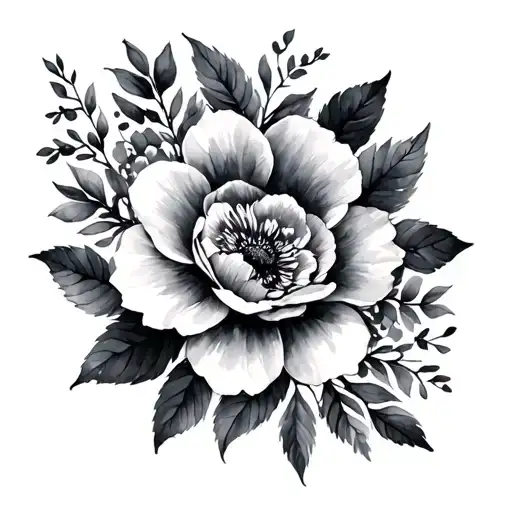 watercolour floral design to cover up a scar tattoo design idea