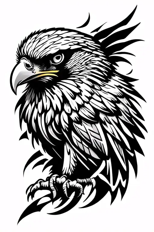 hawk hand tattoo tattoo design idea