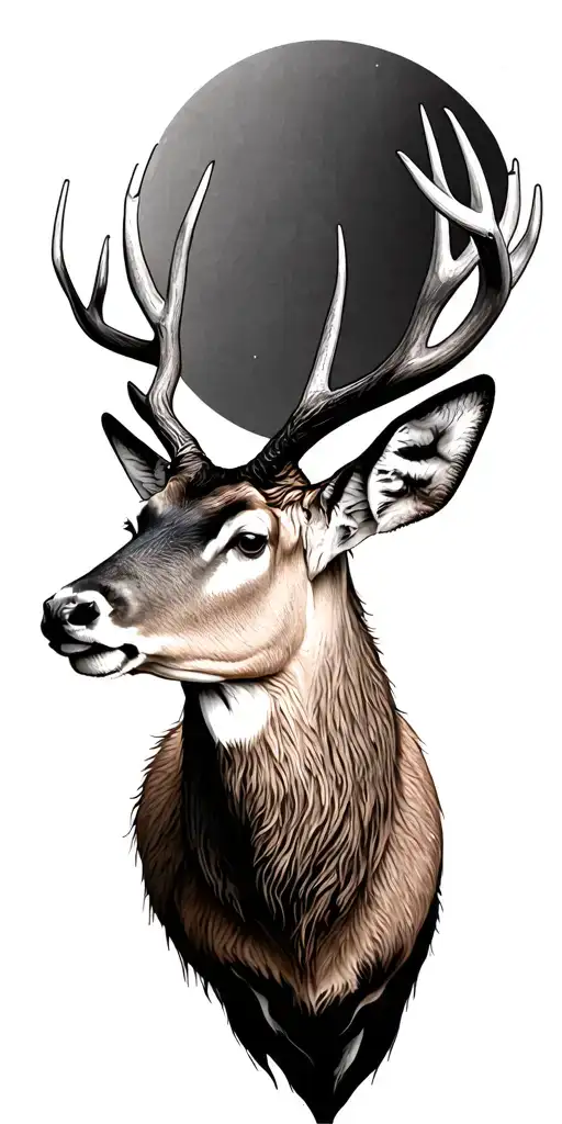 elk deer antelope tattoo design idea
