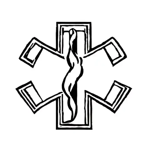 red cross EMT logo tattoo design idea