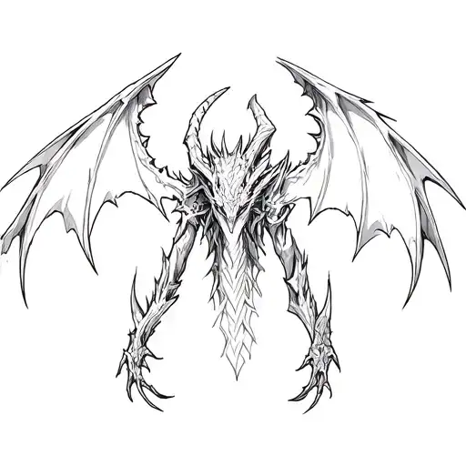 bahamut final fantasy 7 tattoo design idea