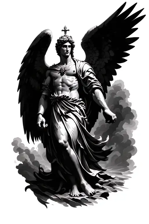st michael archangel tattoo design idea