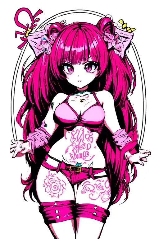 "transexual" "bimbo"  "fornication" "pink outfit" tattoo design idea