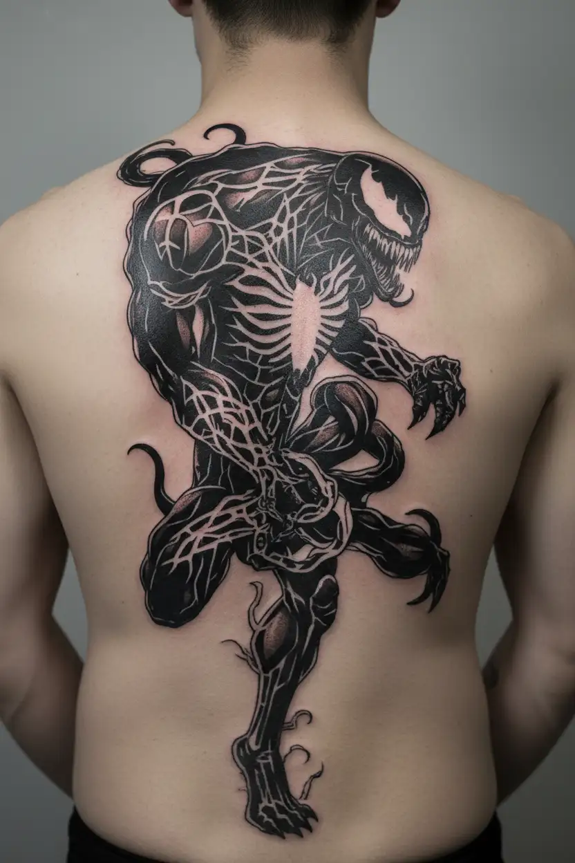 venom marvel tattoo design idea