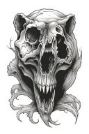 bear skull tattoo tattoo design idea