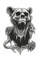 bear skull tattoo tattoo design idea