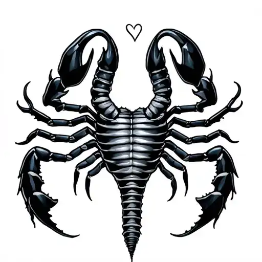 scorpio and libra love tattoo design idea