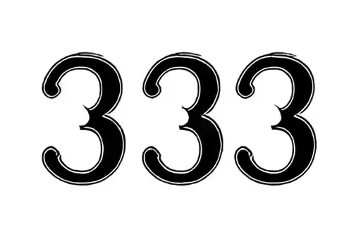 "333" tattoo design idea