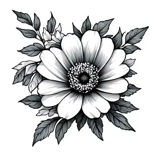 September, December, and April Birth Flower tattoo design idea