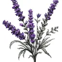 lavender tattoo design idea