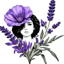 lavender tattoo design idea
