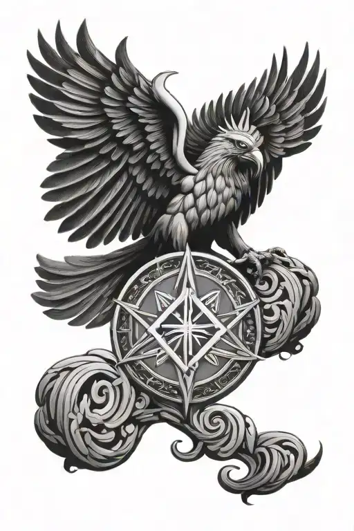 Zoroastrian symbol of balance mind body tattoo design idea