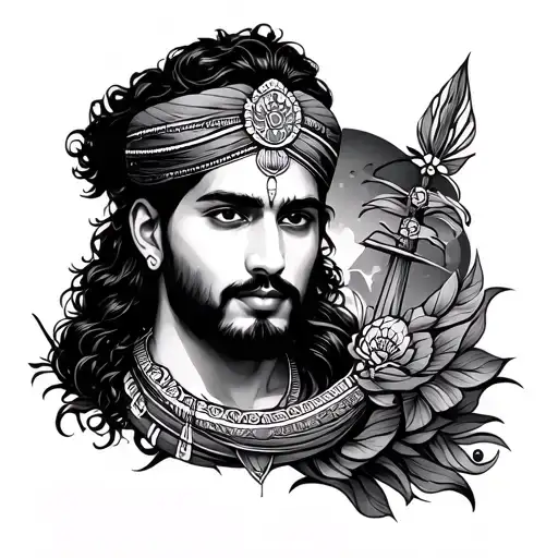 kaushal, gemini, seaman in Nepal tattoo design idea