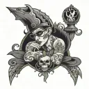 a playboi who loved a girl so much and let him down and he want to revenge tattoo design idea