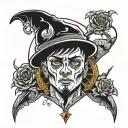 a playboi who loved a girl so much and let him down and he want to revenge tattoo design idea