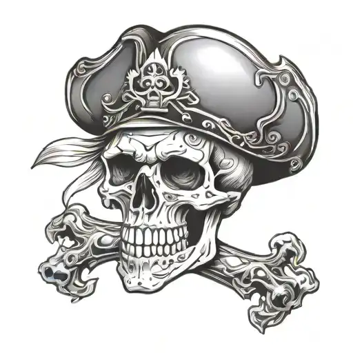 skull Mexican pirate skull tattoo design idea