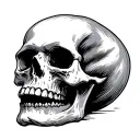 scary skull tattoo design idea