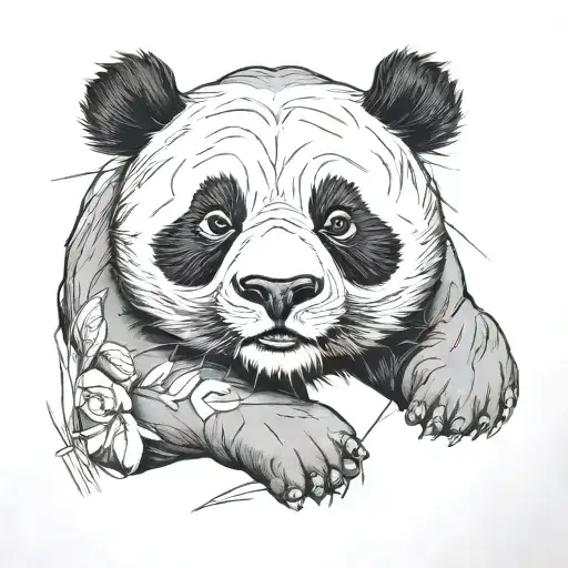 jjk panda tattoo design idea