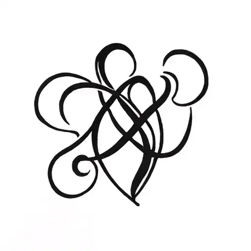 Swinger, Infinity love, Women in open relationship tattoo design idea