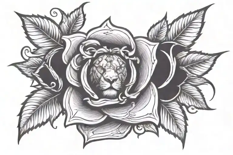lion tattoo design idea