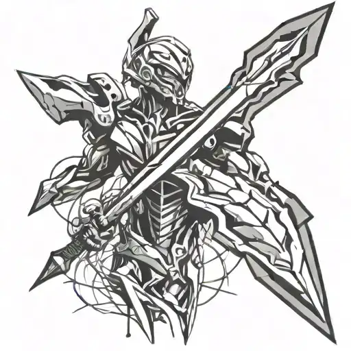 Spear Of Longinus Evangelion tattoo design idea