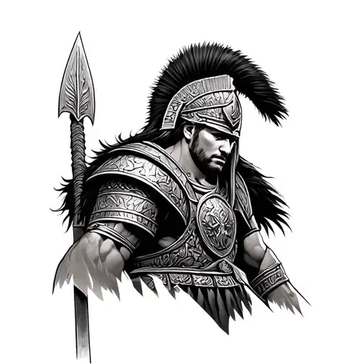 Trojan Warrior tattoo design idea