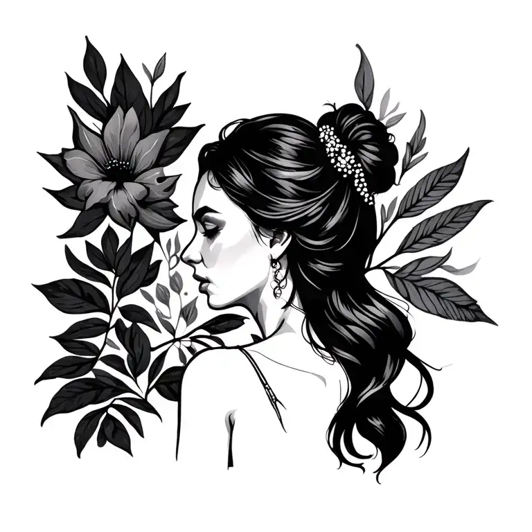 simple elegant female domestic abuse survivor tattoo design idea
