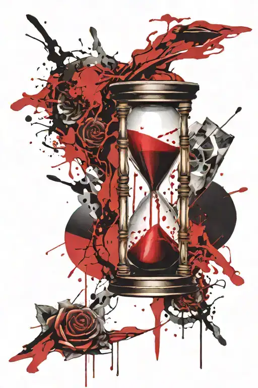 Hourglass held together tattoo design idea