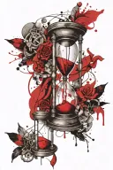 Hourglass held together tattoo design idea