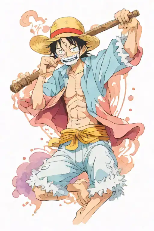 luffy de one piece tattoo design idea