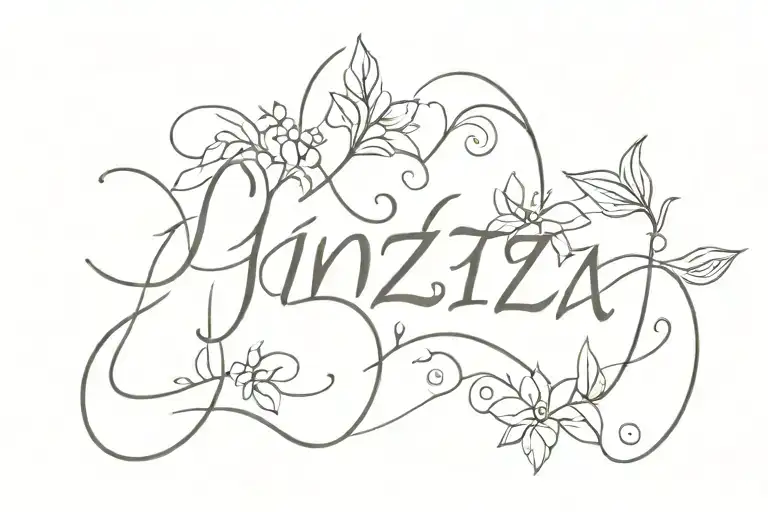 the name "cinzia" tattoo design idea