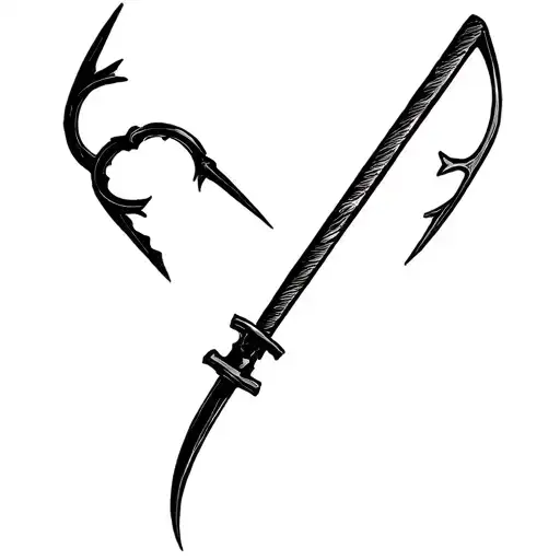 Crowbar and a master key tattoo design idea