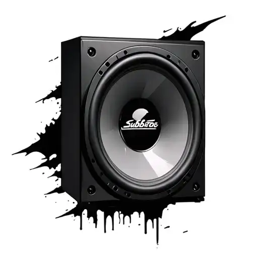 Subwoofer tattoo design idea