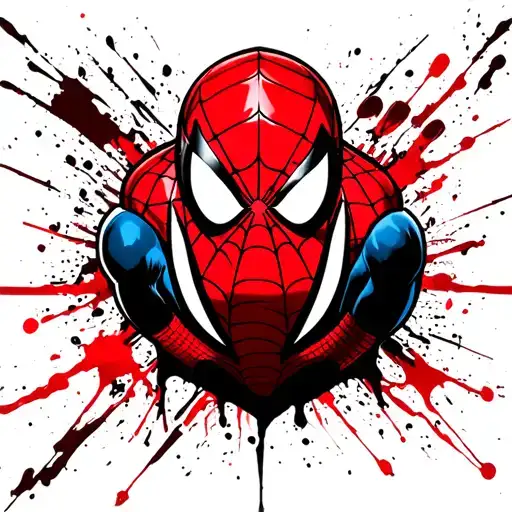 spiderman chest logo tattoo design idea