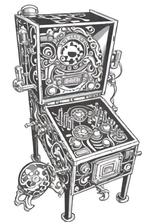 pinball board pattern tattoo design idea