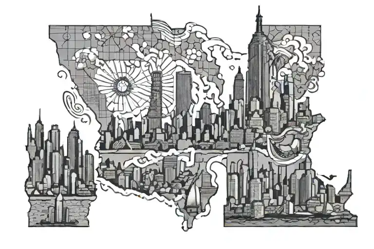 Minnesota to New York City tattoo design idea