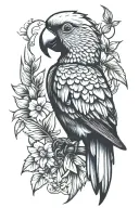sailor Jerry parrot tattoo design idea
