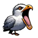 screaming seagull tattoo design idea