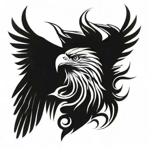 eagle holding Indian warrior tattoo design idea