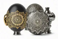 motorbike gear shift knob with intricate mandala tattoo design idea