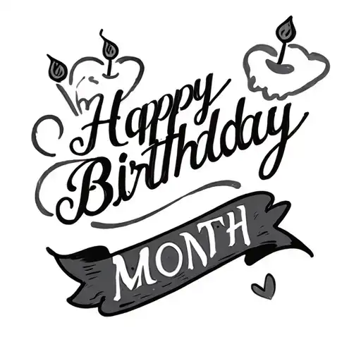 Birthday Month tattoo design idea