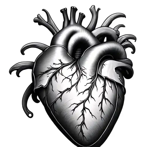 3d Heart tattoo design idea