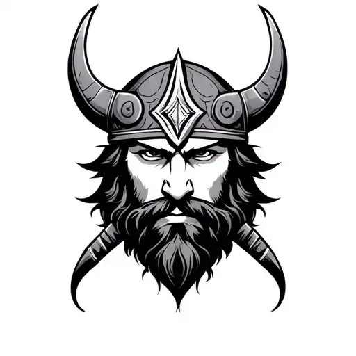 viking face tattoo tattoo design idea