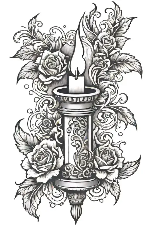 candle burning at both ends tattoo design idea