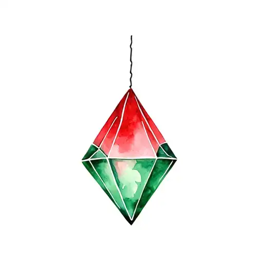 plumbob sims green and red with signature mood swings  tattoo design idea