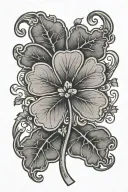 four leaf clover, breast cancer ribbon, grand Teton, semi-colon, Minnesota border outline tattoo design idea